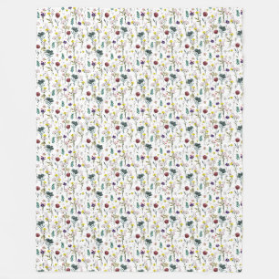 Vibrant Wildflower Fleece Blanket