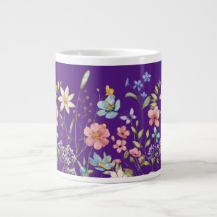Vibrant Wildflower Garden  Large Coffee Mug