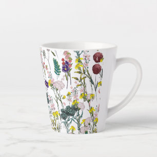 Vibrant Wildflower  Latte Mug