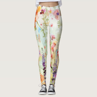 Vibrant Wildflower Leggings