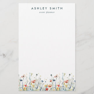 Vibrant Wildflower Stationery