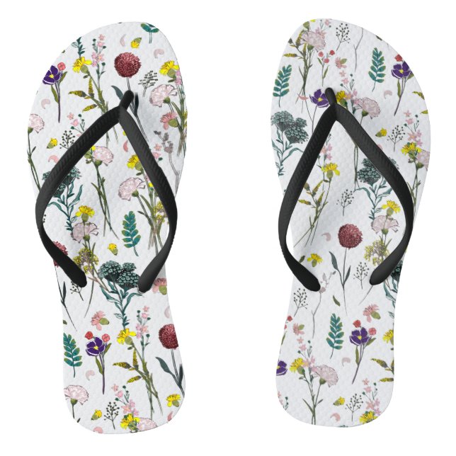 Vibrant Wildflower  Thongs (Footbed)