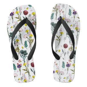 Vibrant Wildflower Thongs