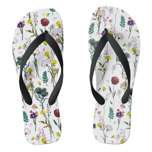 Vibrant Wildflower  Thongs (Footbed)