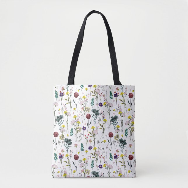 Vibrant Wildflower  Tote Bag (Front)