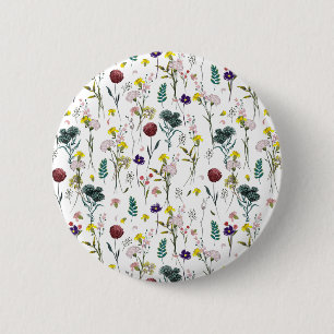 Vibrant Wildflowers 6 Cm Round Badge