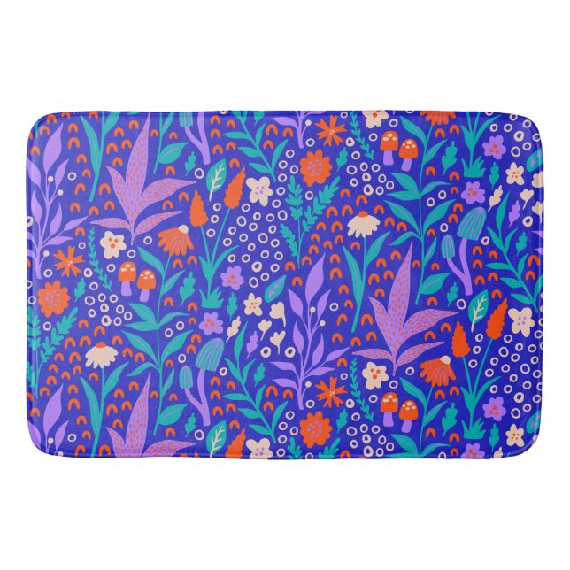 Vibrant Wildflowers Bath Mat (Front)