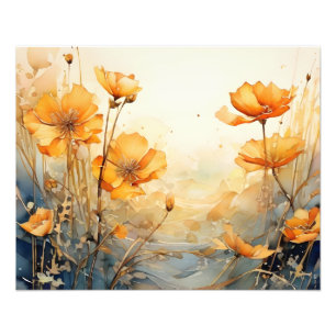 Vibrant Wildflowers Burst forth in a Sunny Field Photo Print