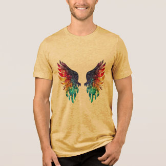Vibrant Wing Illustration Spiritual Fantasy T-Shir Tri-Blend Shirt
