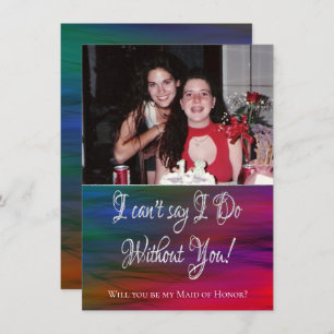 Vibrant Wisps Photo Cant Say I Do Without You Invitation