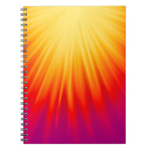 Vibrant Yellow and Red Abstract Notebook