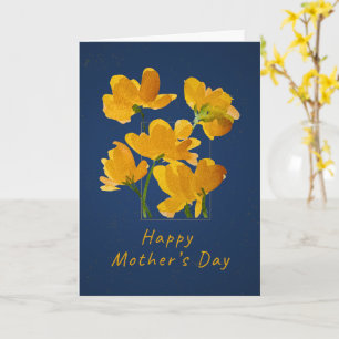 Vibrant Yellow Floral Mother's Day Card