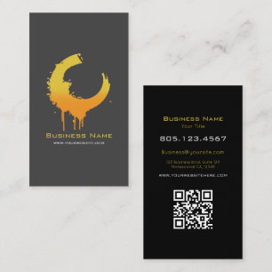 Vibrant Yellow Gradient Swirl Customizable Business Card
