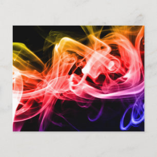 Vibrant Yellow Orange Purple Abstract Smoke Flyer
