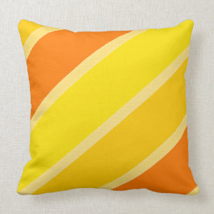 Vibrant Yellow Orange Shades Radiant Design Cushion