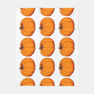 Vibrant yellow pumpkin pattern illustration. fleece blanket