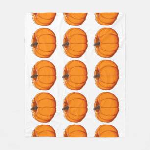 Vibrant yellow pumpkin pattern illustration. fleece blanket