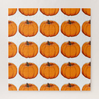 Vibrant yellow pumpkin pattern illustration. jigsaw puzzle
