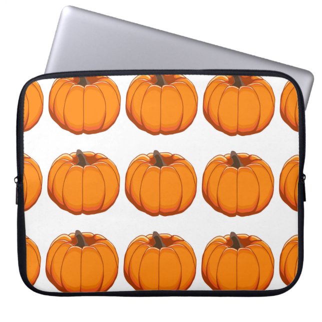 Vibrant yellow pumpkin pattern illustration. laptop sleeve (Front)