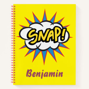 Vibrant Yellow Snap Comic Book Design