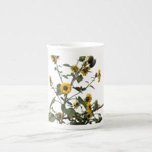 Vibrant Yellow Sunflower  Bone China Mug