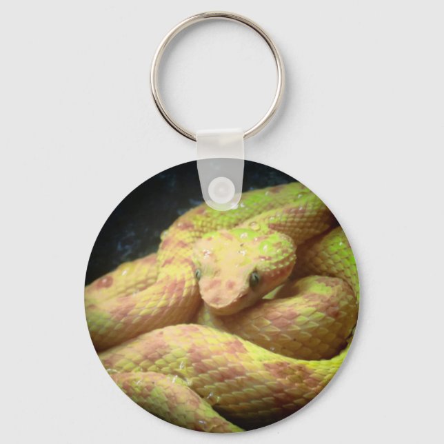 Vibrant Yellow Viper Key Ring (Front)