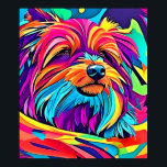 Vibrant Yorkie Pop Art Poster<br><div class="desc">A captivating pop art portrait of a Yorkshire Terrier in a burst of vibrant colours. Perfect for dog lovers and art enthusiasts (This Design Made With AI). Place Order Today and Embrace the Joy of Shopping!</div>