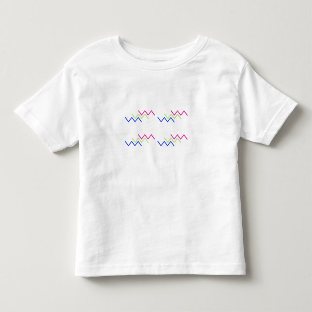 Vibrant Zigzag Energy Pattern T-Shirt (Front)