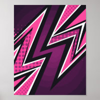 Vibrant Zigzag in Pink and Purple