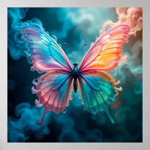 Vibrantly Colored Butterfly with Ethereal Wings Poster