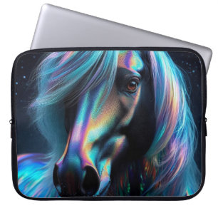 Vibrantly Coloured Horse With Iridescent Features Laptop Sleeve