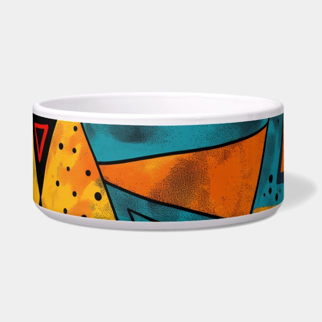 Vibrantly colourful triangles with tribal patterns (Front)