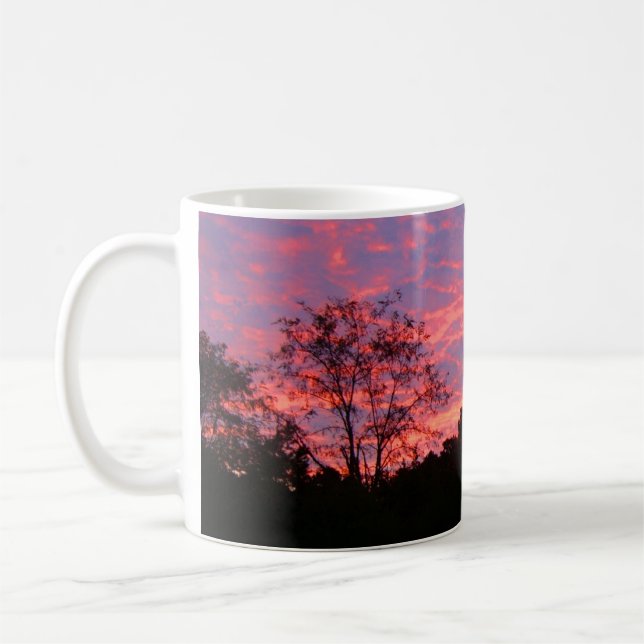 Vibrantly Pink Sunrise Coffee Mug (Left)