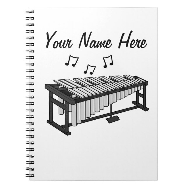 Vibraphone Percussion Teacher Percussionist Custom Notebook (Front)