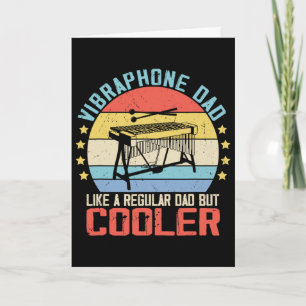 Vibraphone Player Dad Funny Vibraphonist Music Mus Card
