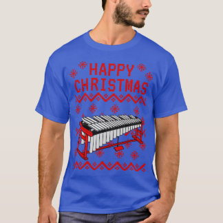 Vibraphone Ugly Christmas Vibraphonist Percussioni T-Shirt