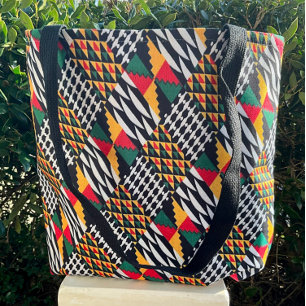 Vibrate African Abstract Colours Tote Bag