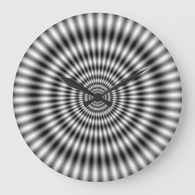 Vibrating Circle - Optical Illusion Large Clock (Front)