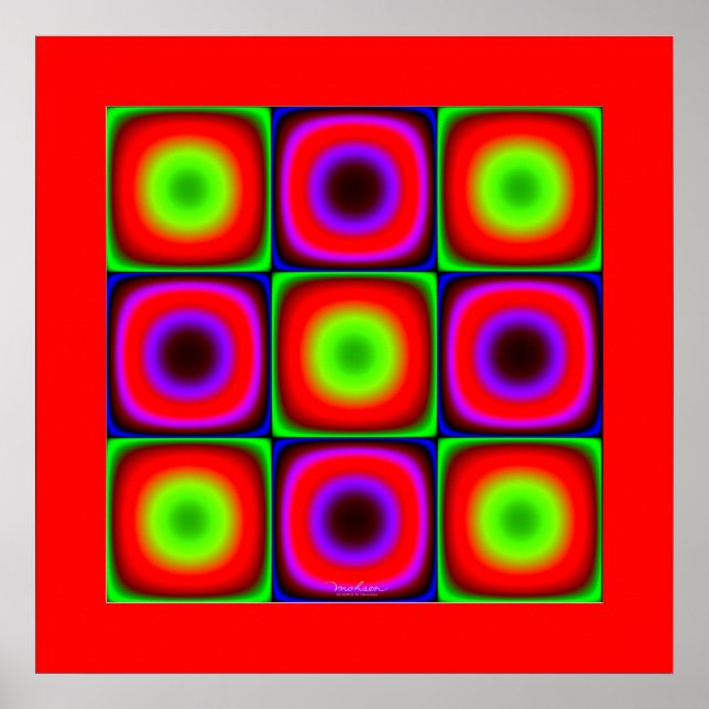 Vibrating Colour Combinations Poster (Front)