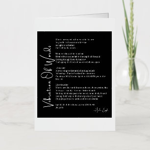 Vibration of words awakening poem foil greeting card