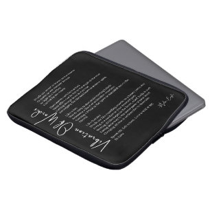 Vibration of words awakening poem poster wall art  laptop sleeve