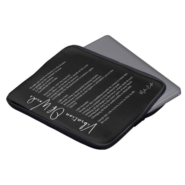 Vibration of words awakening poem poster wall art  laptop sleeve (Front Top)