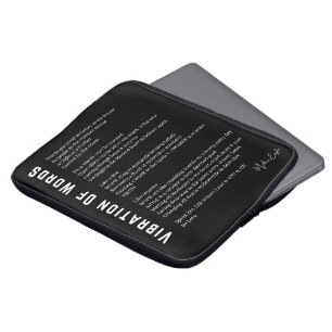 Vibration of words awakening poem poster wall art  laptop sleeve