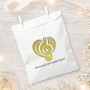 Vibrations Musical Love Yellow Heart Music Note DJ Favour Bag