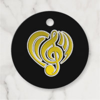Vibrations Musical Love Yellow Heart Music Note DJ
