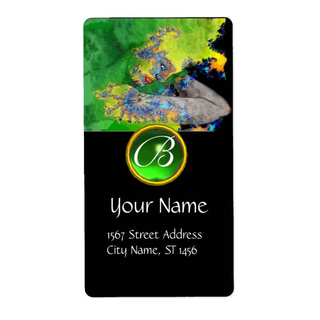 VIBRATIONS OF MATTER GREEN EMERALD  MONOGRAM (Front)