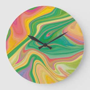 vibratory color art large clock