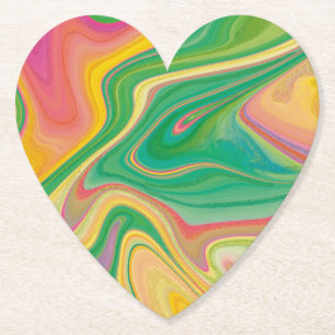 vibratory color art paper coaster