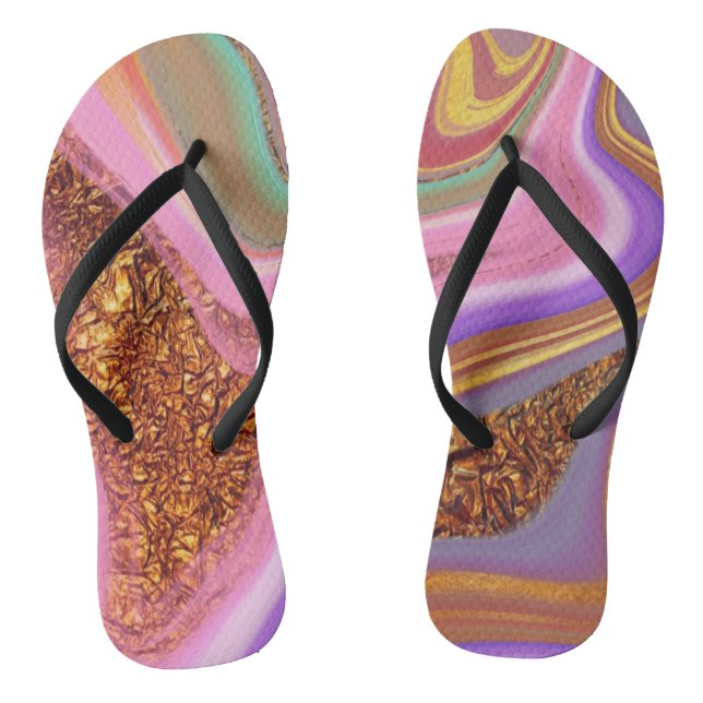 vibratory color art thongs (Footbed)