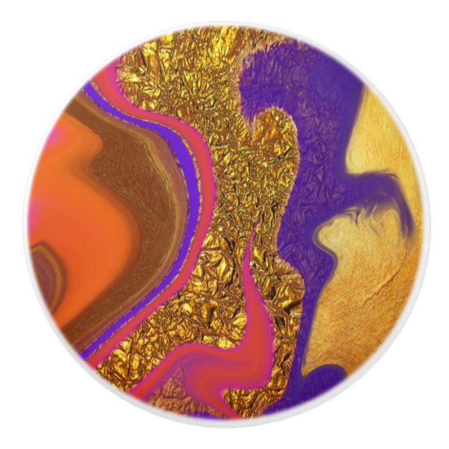 vibratory colour art ceramic knob (Front)